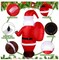 5 ft African Christmas Inflatable Decoration Black Santa Nutcracker Inflatables African American Blow up Inflatable with LED Lights Built in for Christmas Winter Garden Lawn (Santa)